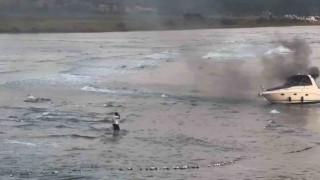 Akyakada tekne yangını