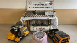 Alacada kaçak sigara imalathanesine jandarma baskını