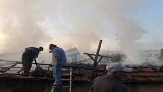 Alevlere teslim olan ev kullanılmaz hale geldi