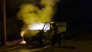 Alevlere teslim olan kamyonet kullanılmaz hale geldi