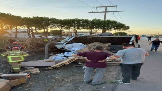 Araç altında sıkışan sürücü kurtarıldı