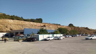 Araç muayene istasyonunda heyelana karşı önlem