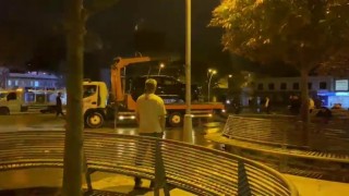 Aracıyla süs havuzuna girdi: Alkollü sürücü navigasyonu suçladı