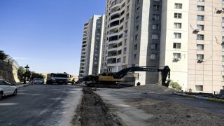 Artukluda su çalışmaları için trafik düzenlemesi