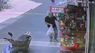 Batmanda büfe önünde ilginç hırsızlık