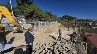 Bayırköyde yol konforu için parke çalışmaları