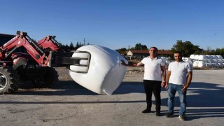 Beylikovada mısır silajı ve pancar küspesi paketleme sezonu başladı