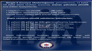 Bingölde aranan 21 şüpheli yakalandı