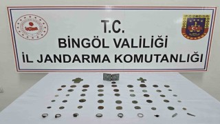 Bingölde jandarma ekipleri tarihi eser objeler ele geçirdi