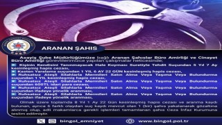 Bingölde kesinleşmiş hapis cezası bulunan şüpheli yakalandı