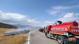 Bucakta arazi yangını