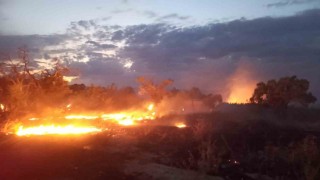 Burdurda otluk alandaki yangın itfaiye tarafından söndürüldü