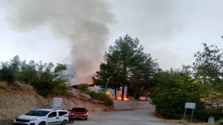 Camiyi kül eden yangının görüntüsü ortaya çıktı