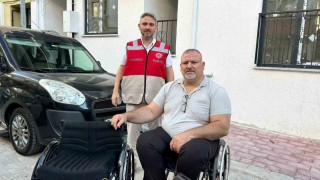 Çanakkalede milli sporcunun çalınan tekerlekli sandalyesini emniyet ekipleri buldu