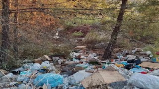 Çanakkalede ormanlık alanlar çöpten geçilmiyor