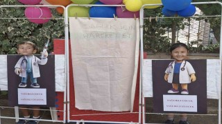 Çanda öğrenciler sağlık elşici oldu