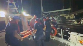 Çiftlik koyunda yaralanan vatandaşa Sahil Güvenlikten tıbbi tahliye