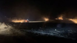 Çorumda alevlere teslim olan 300 dönüm mera küle döndü