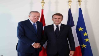 Cumhurbaşkanı Erdoğan, Fransa Cumhurbaşkanı Macron ile görüştü