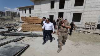 Defnede jandarma hizmet binalarının inşası sürüyor