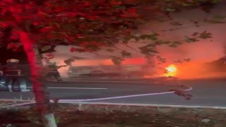 Diyarbakırda park halindeki minibüs alevlere teslim oldu