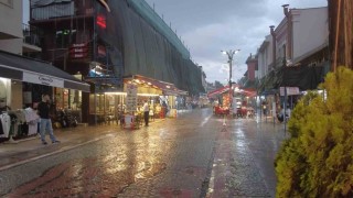 Edirnede sağanak yağış