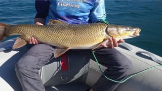 Elazığda amatör balıkçı 15 kiloluk dev turna yakaladı