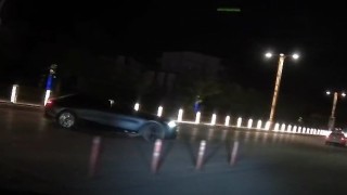 Elazığda drift atan araç kameralara yansıdı