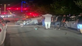 Elazığda kontrolden çıkan otomobil takla attı: 1 yaralı