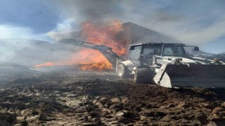 Elazığda samanlık yangını