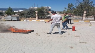 Emet MYOda yangın tatbikatı