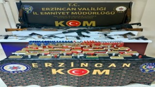 Erzincanda silah operasyonu; 13 şüpheli yakalandı, 11 tabanca, 8 tüfek ele geçirildi
