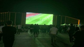 Erzincanlılar, A Milli Takımın galibiyet sevincini meydanda yaşadı