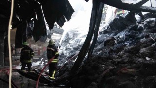 Erzurumda fabrikada yangın