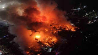 Filipinlerin başkenti Manilada korkutan yangın