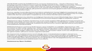 Galatasaraydan stadyuma usulsüz ve kaçak giriş konusuyla ilgili açıklama