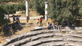 Gençler tarihin izlerini tuvallerine taşıdı