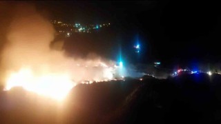 Giresun Şebinkarahisarda çöp toplama alanında yangın