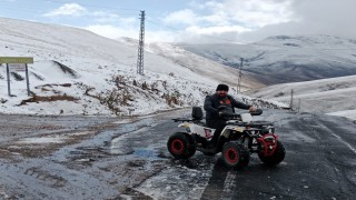 Gümüşhanede hava soğudu, yüksekler kara teslim oldu