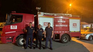 Hamsu Köprüsünde yaşanan toprak kayması sonrası itfaiye tedbir aldı