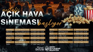 Hatay’ın 15 İlçesinde Nostalji Açık Hava Sinema Etkinliği