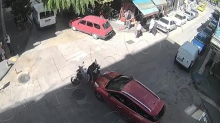 Havada takla atan motosikletli hiçbir şey olmamış gibi ayağa kalktı