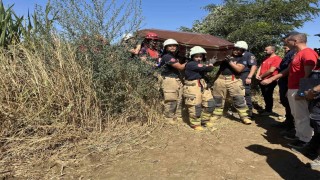 Hayatını kaybeden pilotun cenazesi çıkartıldı