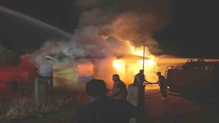 Hisarcıkta bağ evinde korkutan yangın