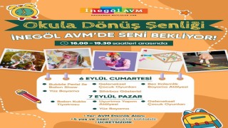 İnegöl AVMde Eylül ayında okula dönüş şenliği ve atölye programı