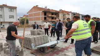 İnegölde 43 araçlık otopark yapımında sona gelindi