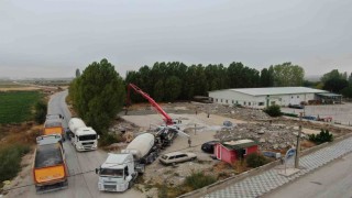 İnönüde düğün salonu için ilk beton atıldı