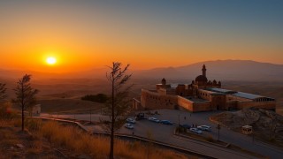İshak Paşa Sarayında gün batımı büyüledi