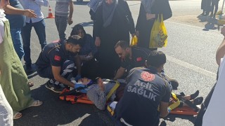 İslahiyede otomobilin çarptığı yaya yaralandı