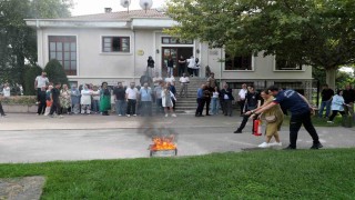 İtfaiyeden yangın anında doğru müdahale eğitimi